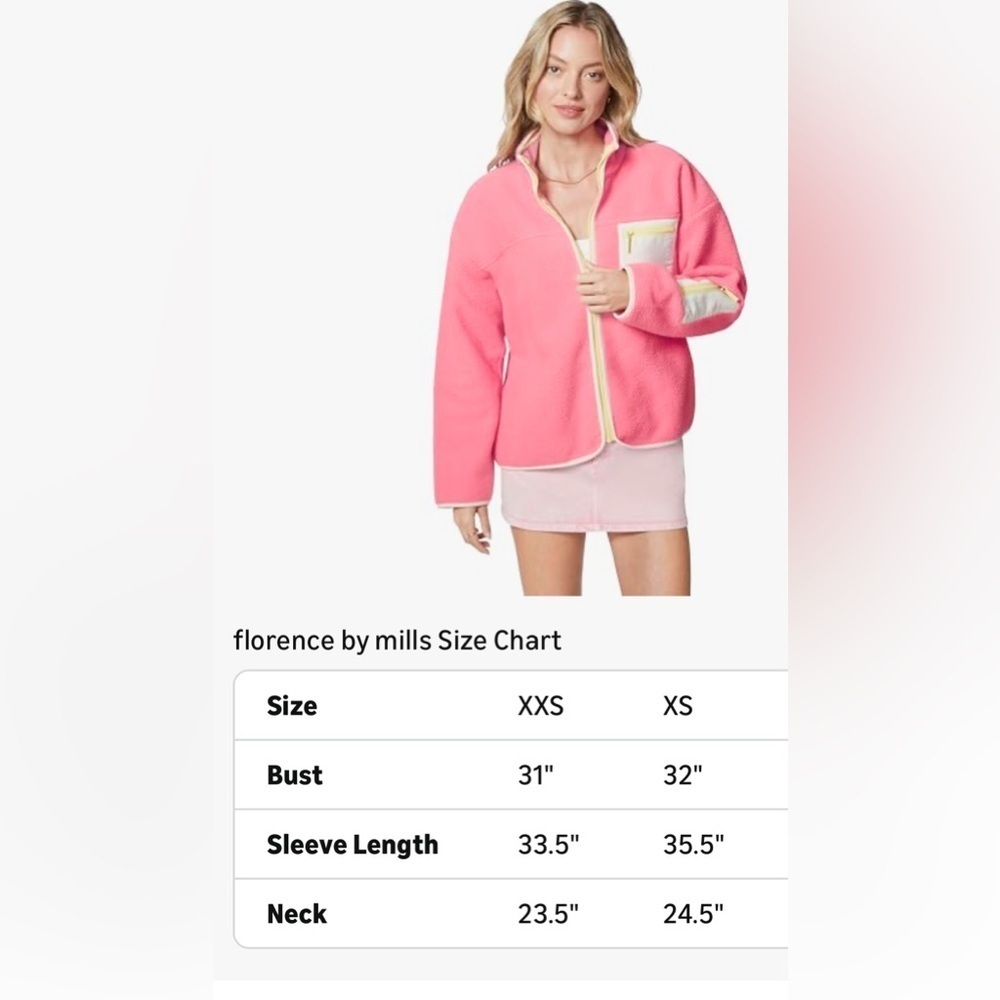 Florence by Mills Pink Fleece Jacket with Cream Accents cloud - Picture 8 of 8